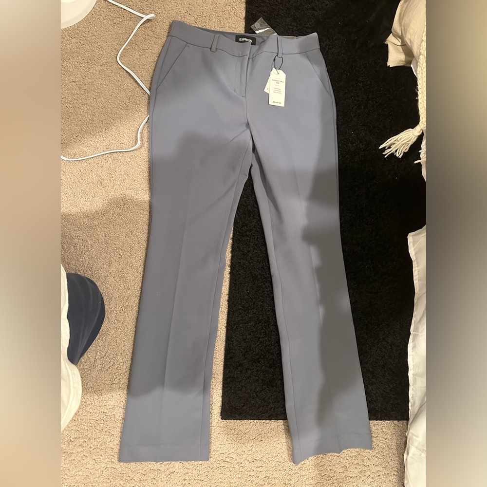 Express Boot Midrise Supersoft Twill pants 6 slate blue